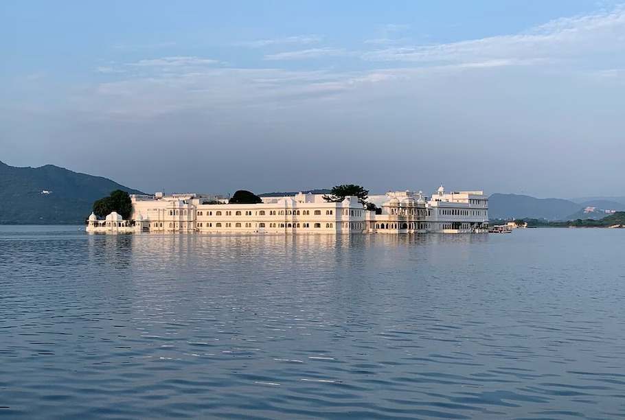 A fort in the middle of a lake